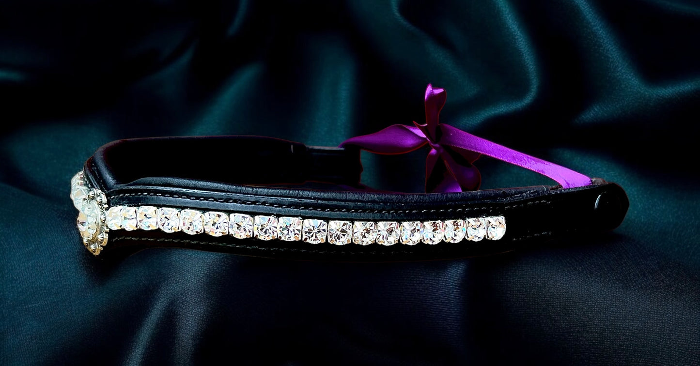 Crystal Concho Browband w/ Quick Snap Loops - 17"