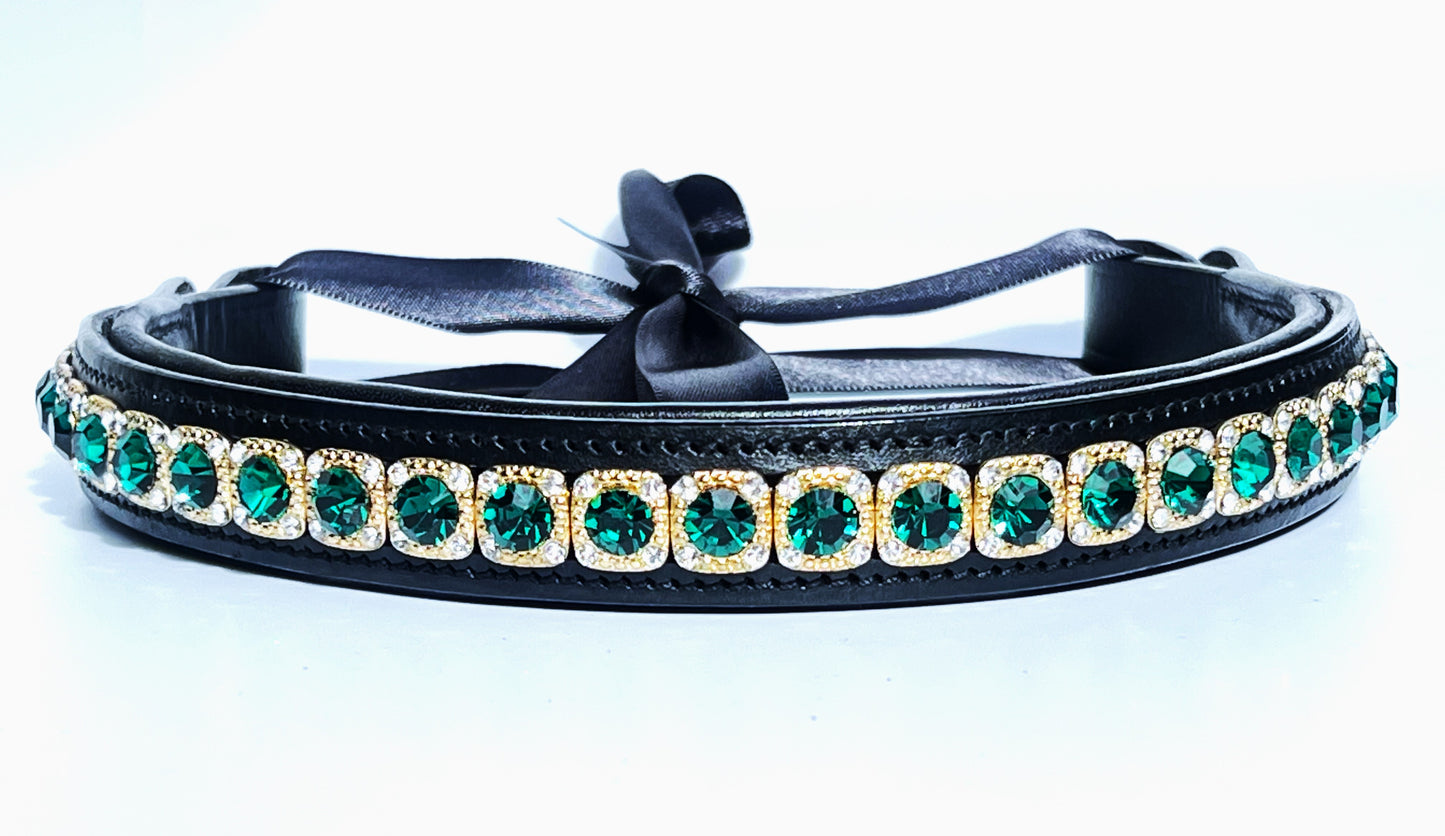 Emerald Obsession Browband - Quick Snap Loops
