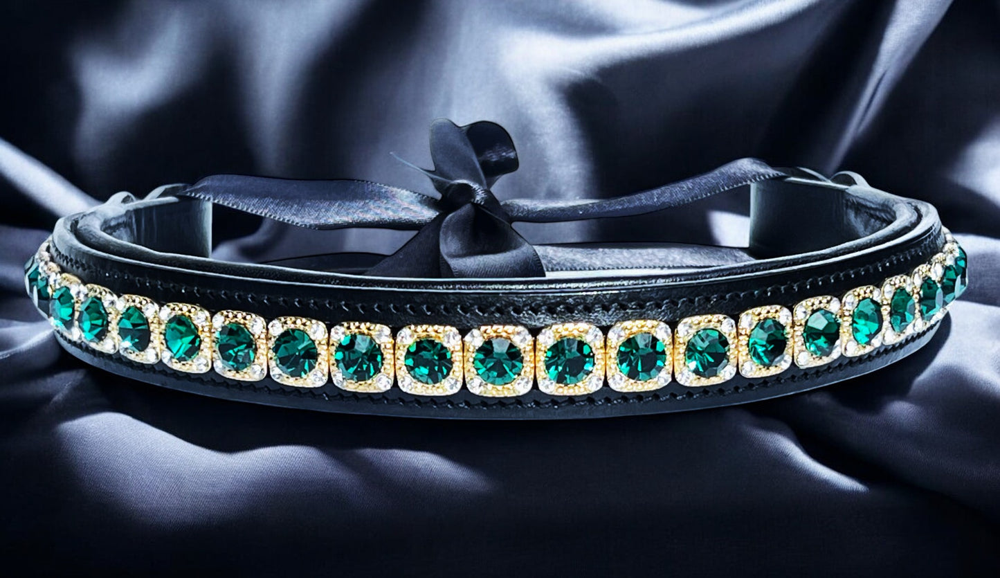 Emerald Obsession Browband - Quick Snap Loops