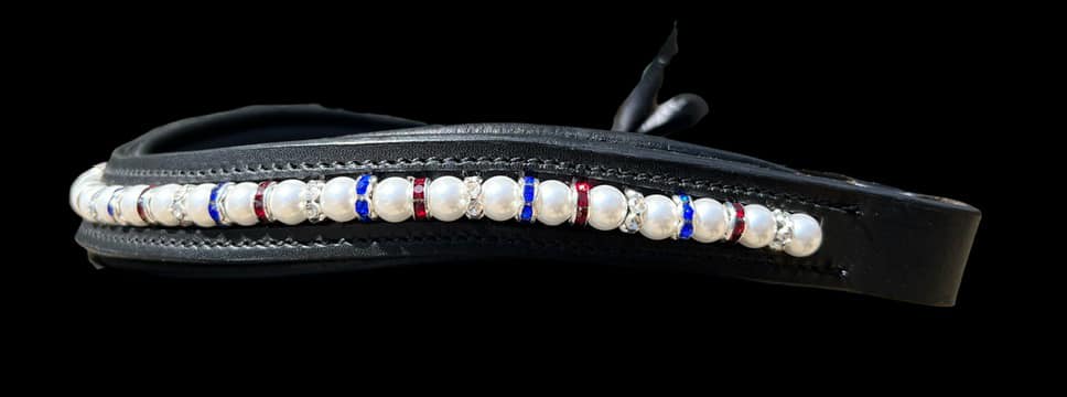 Patriotic Pearl Browband (16")