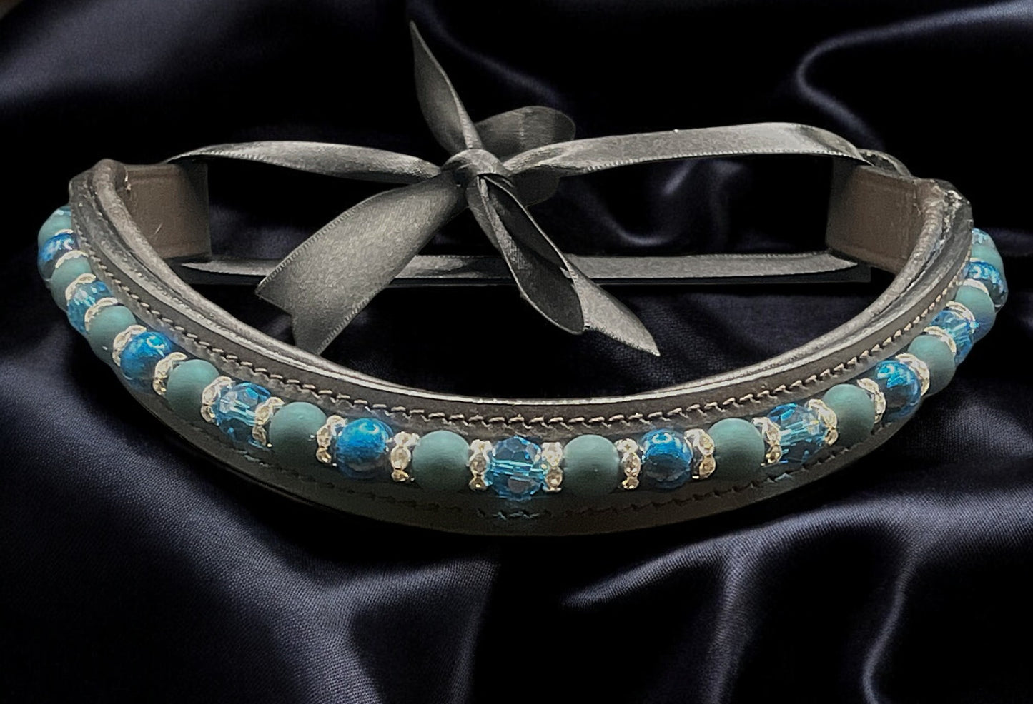 Peacock Bling Browband - Quick Snap Ends (16")