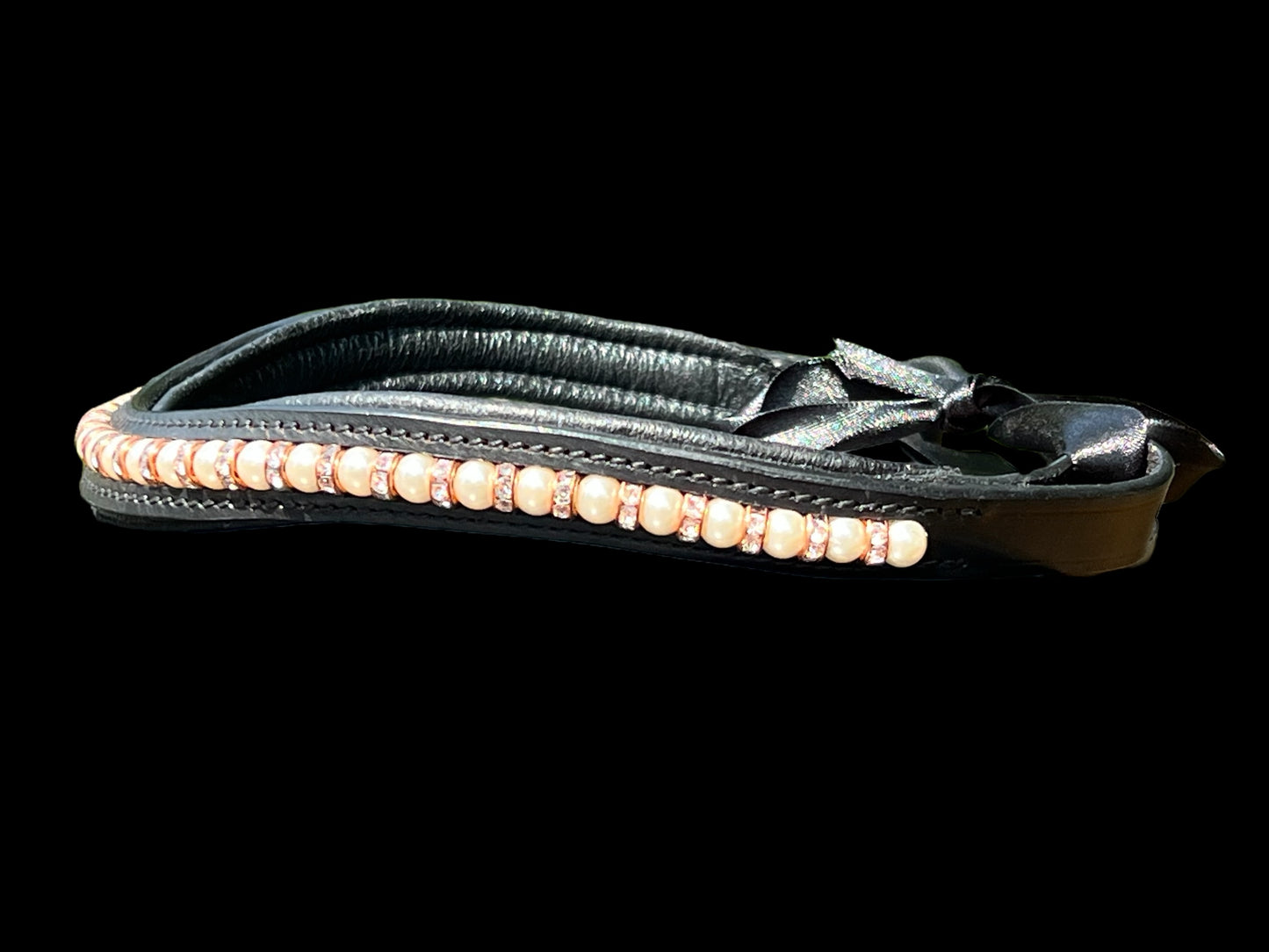 Pearl & Rose Gold Bling Browband (17")