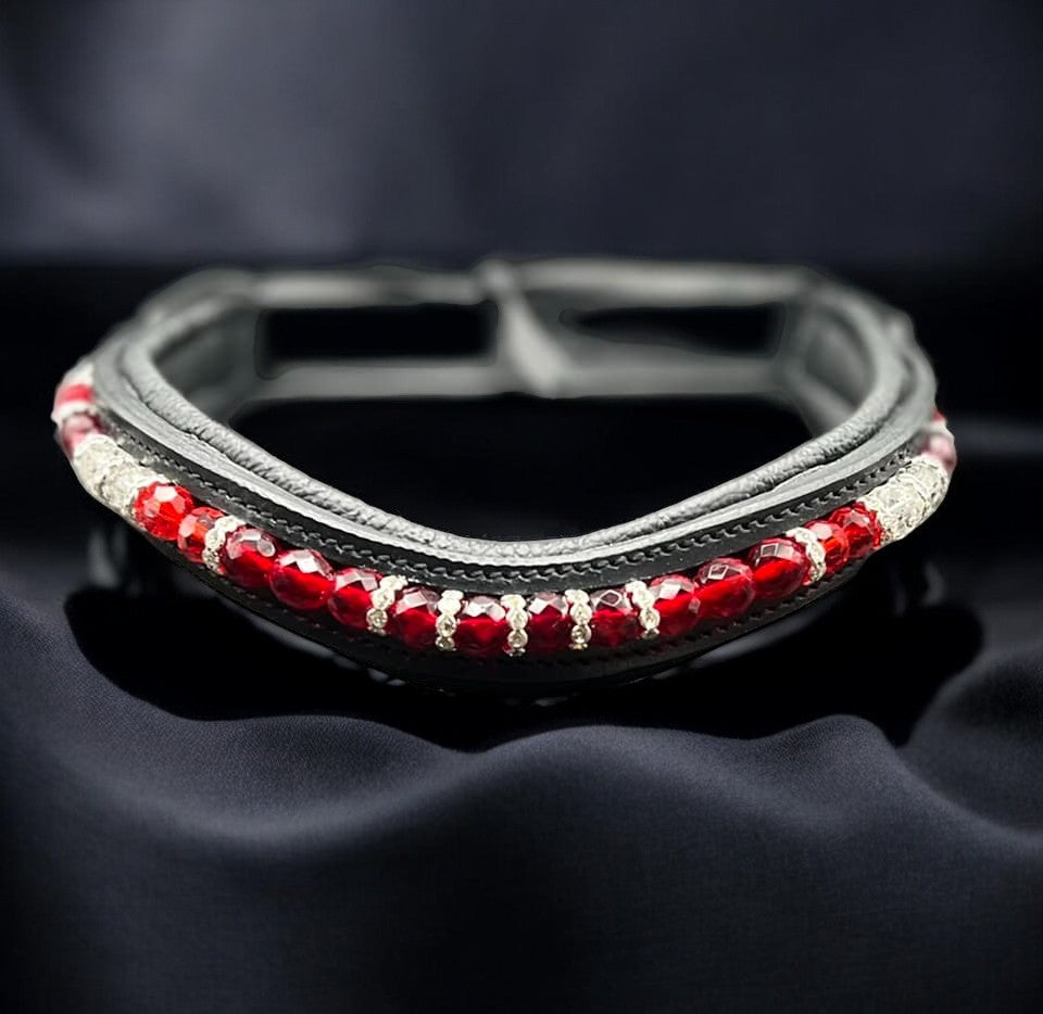 50 Shades of Red Browband - Quick Snap Loops