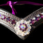 Amethyst & AB Rhinestone Concho browband - 17”