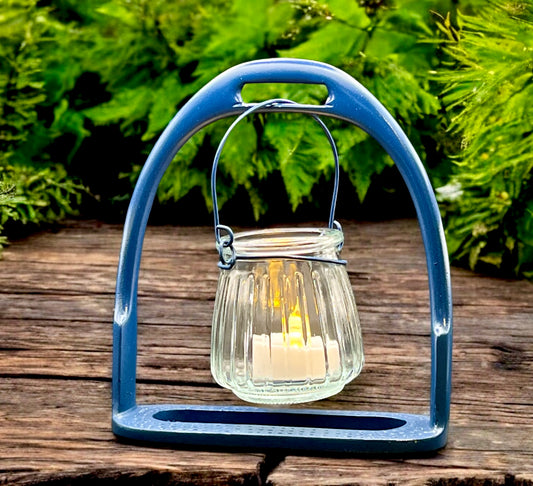 English Stirrup Candle Lights - Dark Blue