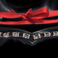 Crimson Bling Browband - Quick Snap Loops -17"