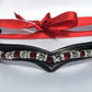 Crimson Bling Browband - Quick Snap Loops -17"