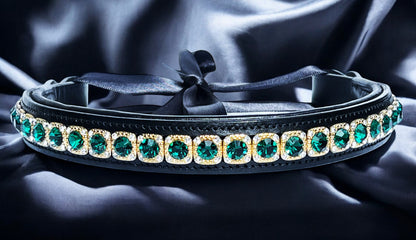 Emerald Obsession Browband - Quick Snap Loops
