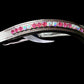 Rose & AB rhinestone concho browband with Quick Snap Ends - 16”