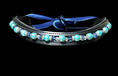 Ocean Bobbles Browband - Quick Snap Loops (16")