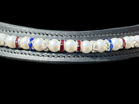 Patriotic Pearl Browband (16")