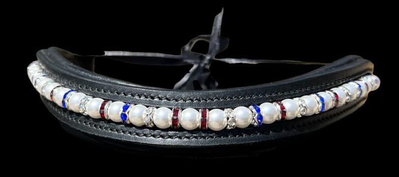 Patriotic Pearl Browband (16")