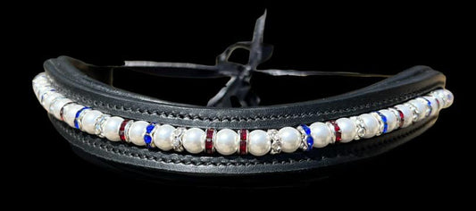 Patriotic Pearl Browband (16")