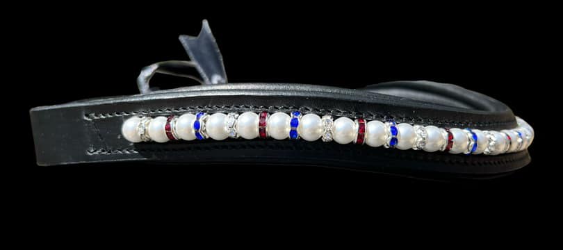 Patriotic Pearl Browband (16")