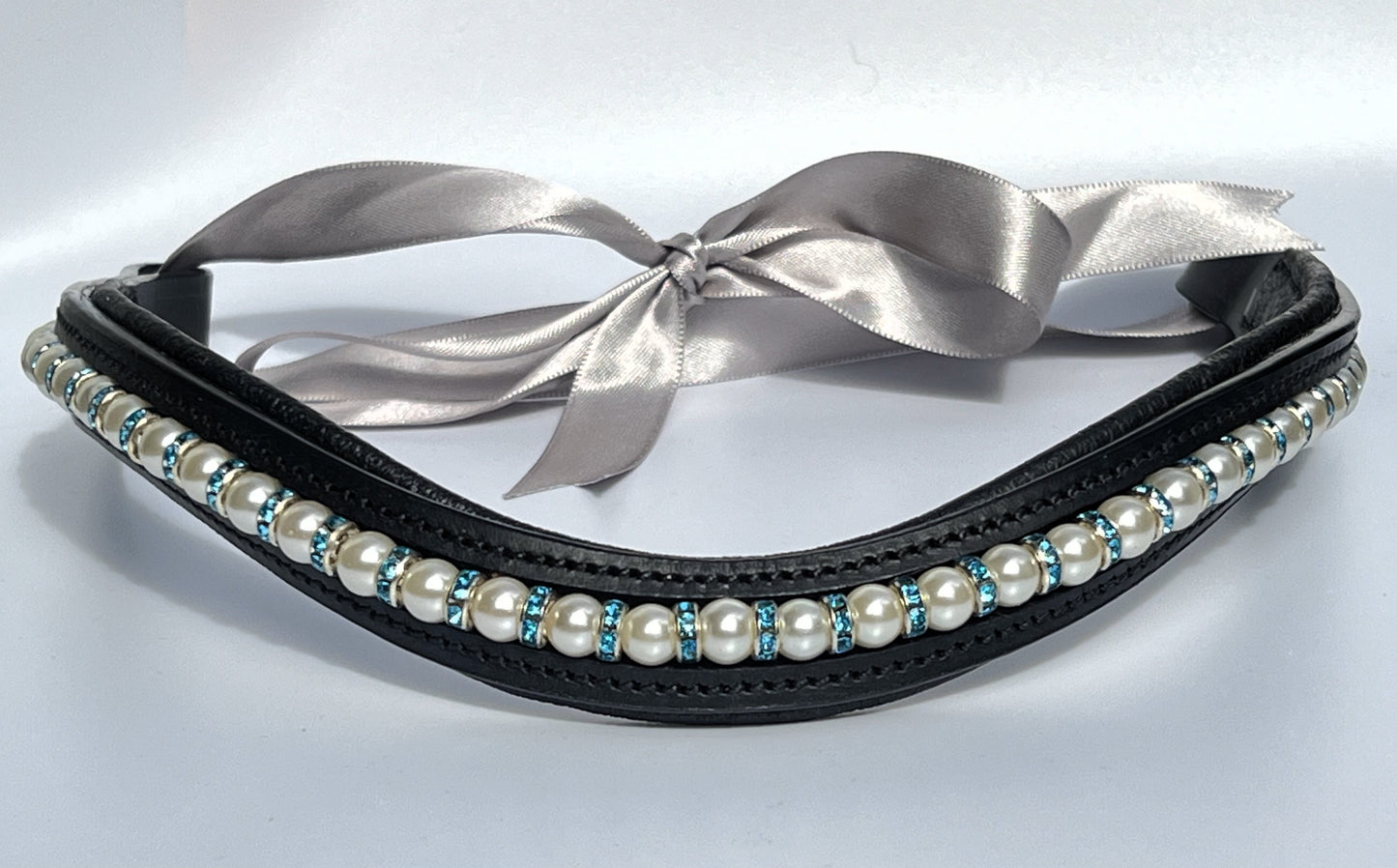Pearl & Aqua Bling Browband