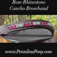 Rose & AB rhinestone concho browband with Quick Snap Ends - 16”