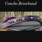 Amethyst & AB Rhinestone Concho browband - 17”